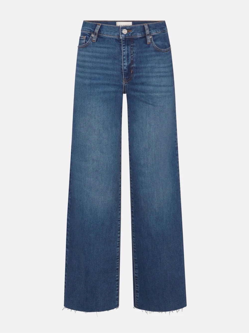 Frame Denim Wide-Leg Jeans in Medium Blue Wash